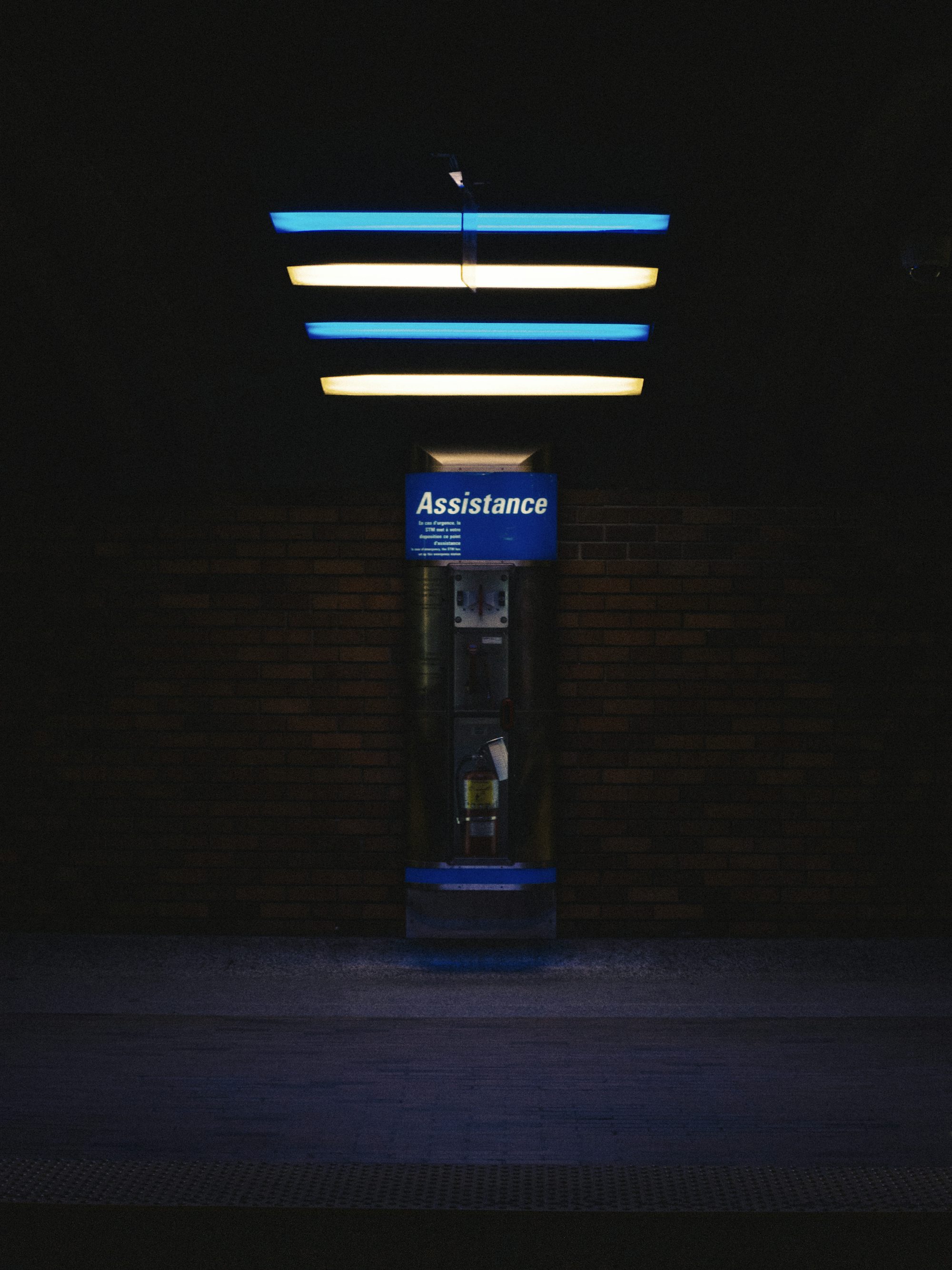 lighted Assistance signage