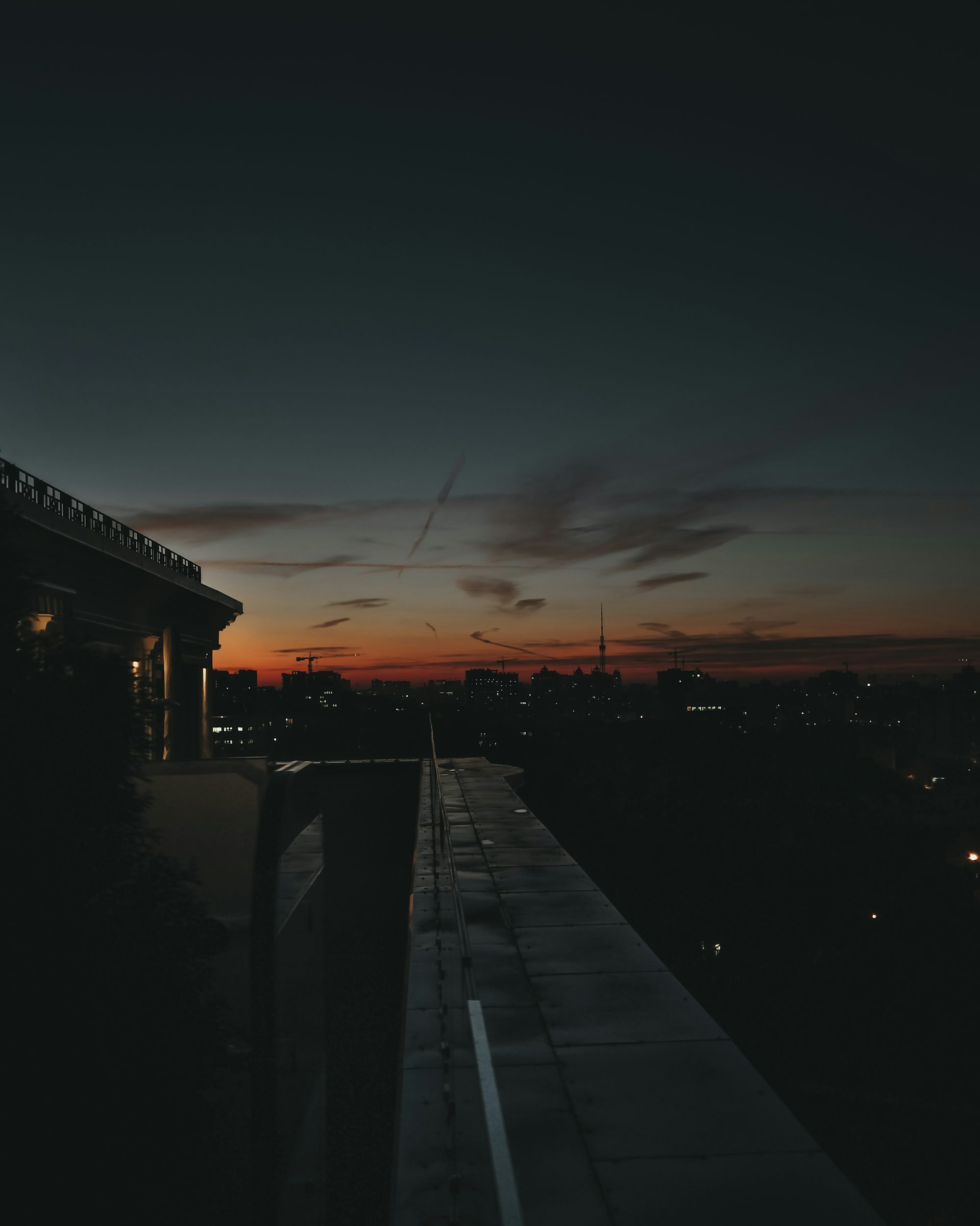gray concrete road during sunset