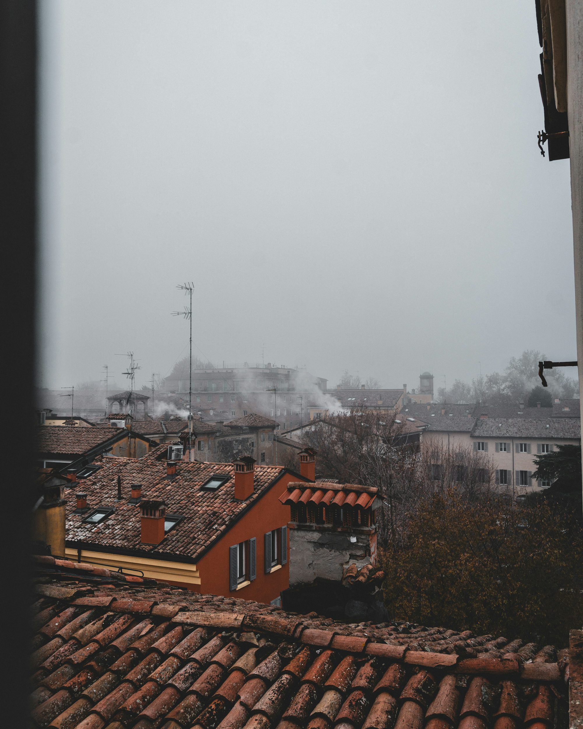 a view of a city from a window